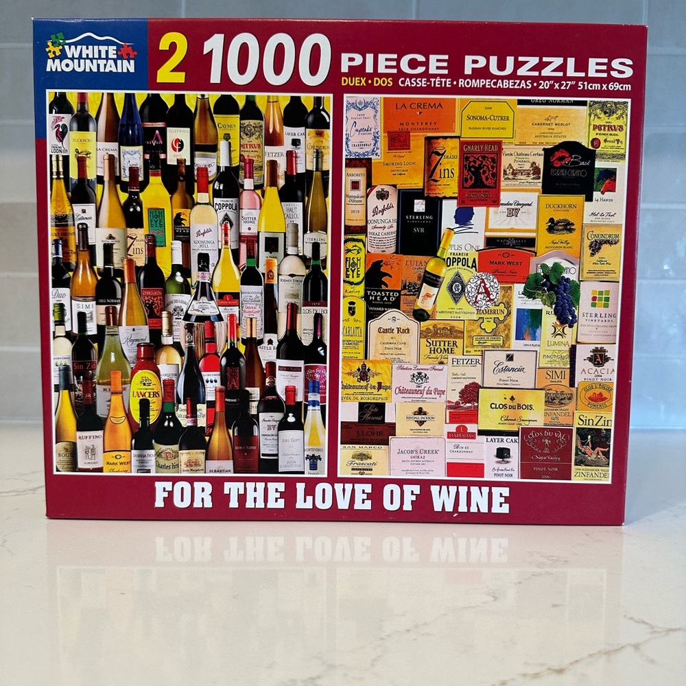 White Mountain TWO 1000 piece Wine puzzles